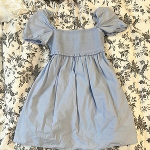 sunday best / aritzia | baby blue hadley puff sleeve dress | size S